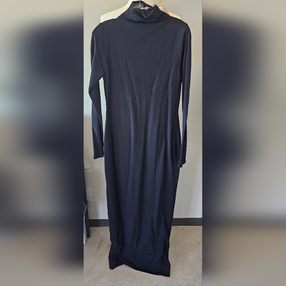 MARCELLA NYC Lorimer Sweatshirt Maxi Dress Black Sz L NWT - Picture 5 of 9